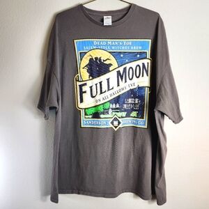 Sanderson Sisters Brewing Co Salem, Mass. Mens Full Moon Gray Tee-Size 4XL